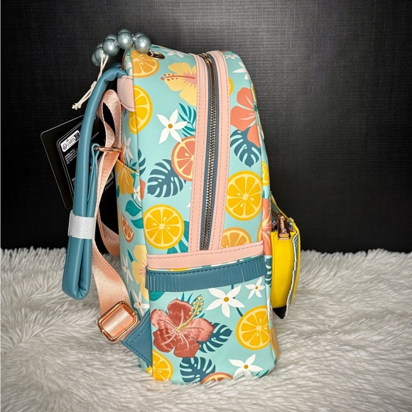 Loungefly Tropical Lemon Floral Mini Backpack - Picture 3 of 12